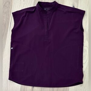 Figs Rafaela Scrub Top in Deep Purple